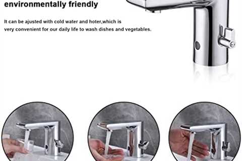 Touchless Bathroom Faucet Adjustable Cold/Hot Water Automatic Sensor Bathroom Sink Faucets Hands..