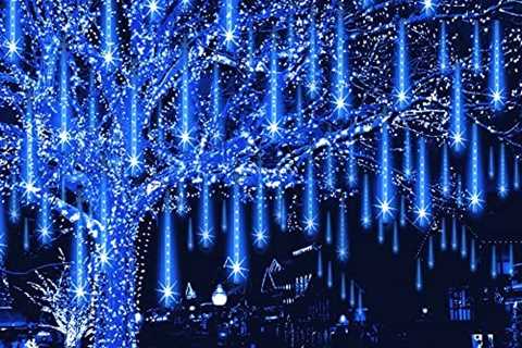 Weepong Meteor Shower Lights Outdoor Christmas Lights UL Certified Falling Rain Lights 12Inch..