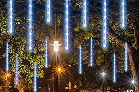 Dazzle Bright Christmas Lights Outdoor, 288LED Meteor Shower Rain Lights 12 Inch 8 Tubes,..
