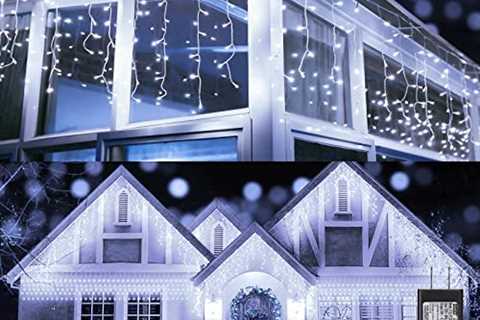 Toodour Icicle Lights, 29.5ft 360 LED Christmas Icicle Lights with 60 Drops, 8 Modes, Connectable,..