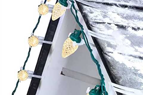 C9 Led Christmas String Lights 66Ft 100 LED with All in One Clips Outdoor Waterproof Strawberry..