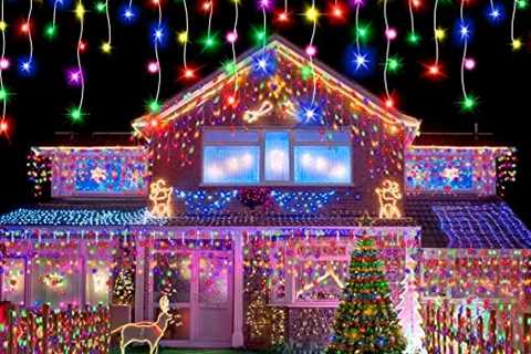 HYRIXDIRECT 640 Led Icicle Christmas Lights Outdoor Decorations 65 FT 8 Modes Timer IP44 Waterproof ..