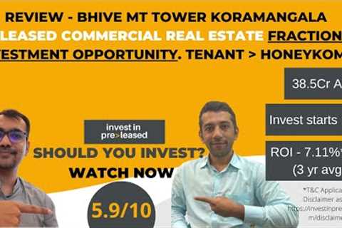 5.9/10 Review of Bhive MT tower Koramangala Bengaluru preleased com realestate fractional investment