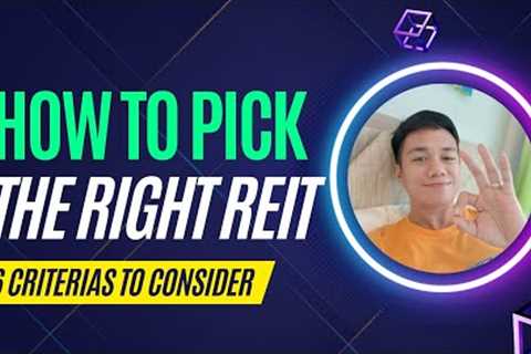 How to PICK the right REIT stocks to own | Everything you should know!