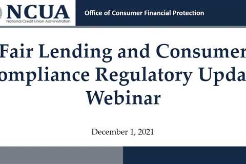 2021 Consumer Compliance and Fair Lending Regulatory Update