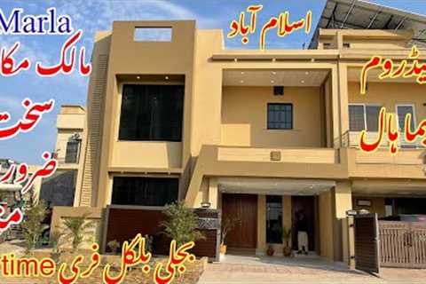 Sami Furnished 7 Marla 3 Story SUPER-LUXURY Designer House For Sale In Bahria Islamabad!