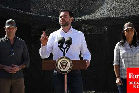 BREAKING NEWS: JD Vance, Pete Hegseth, And Tulsi Gabbard Hold Press Briefing At U.S.-Mexico Border