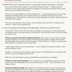 The mortgage sales scripts toolkit: 13 scripts for every buyer stage